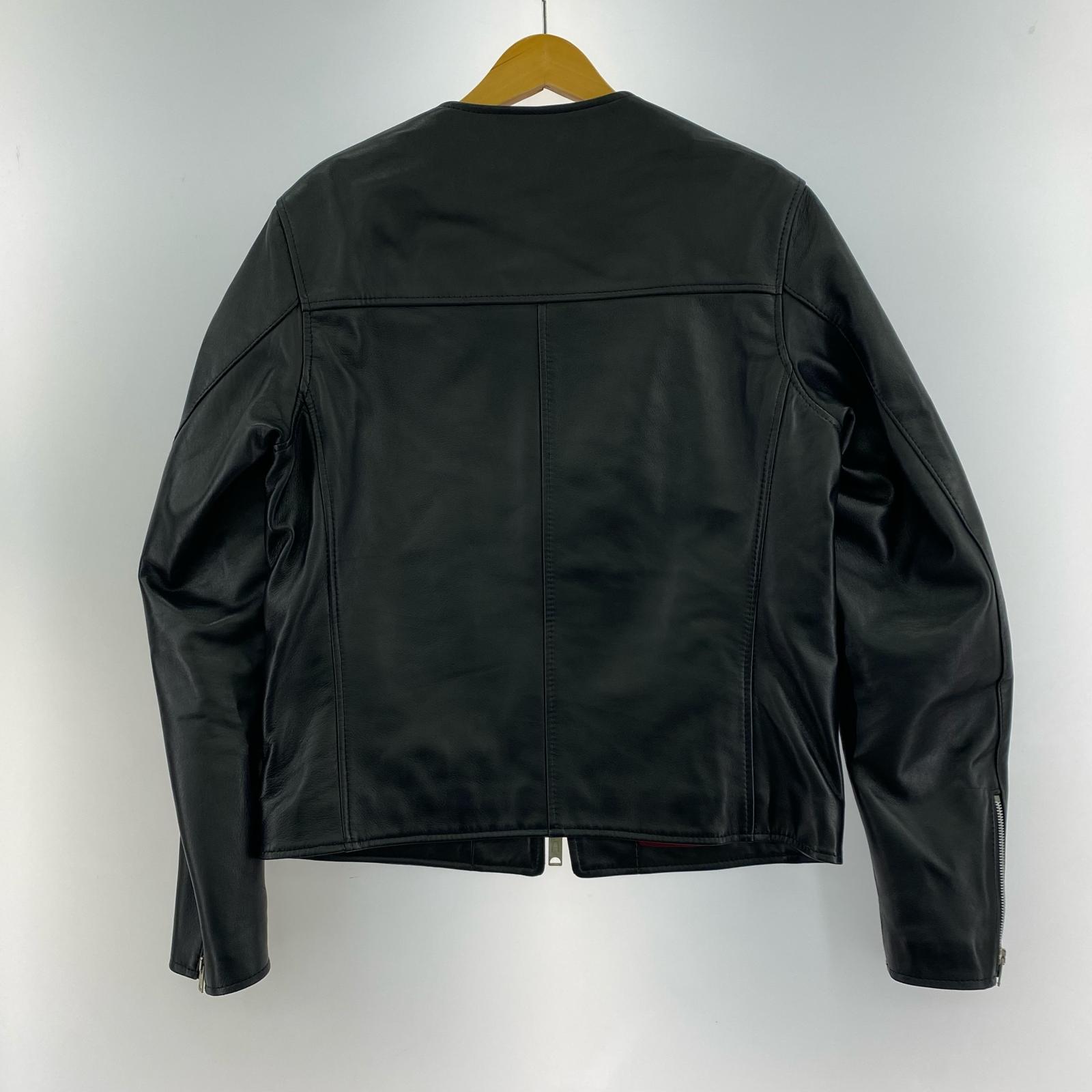ジャケット JAMES GROSE ノーカラー シングルライダースジャケット 40 ブラック 40 ブラック