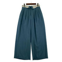パンツ TURN BACK WAIST WIDE PANTS M サックスブルー M