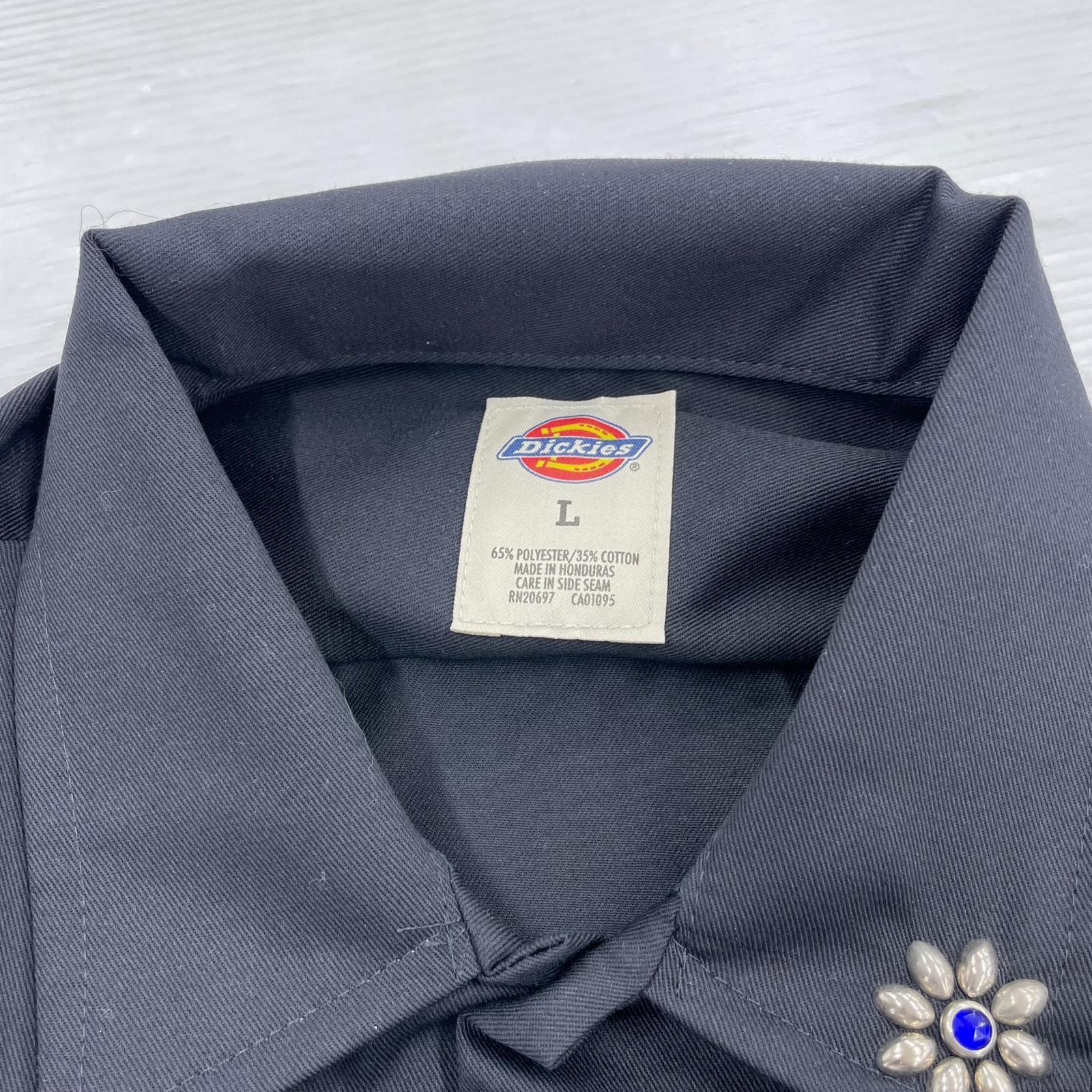 半袖シャツ ×HTC FLOWER STONE WORK SHIRTS L L ブラック