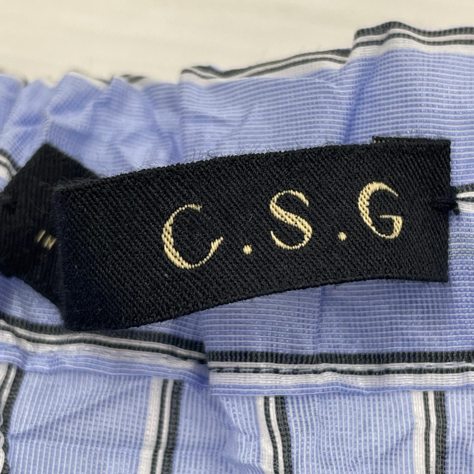 ロングスカート ワッシャーストライプSK ブルー