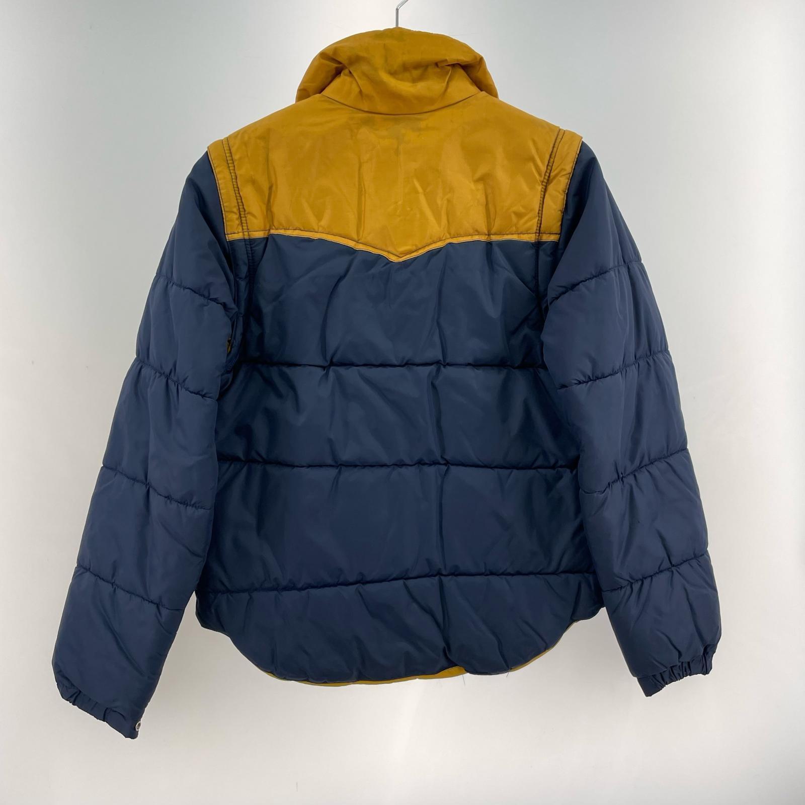 ダウンジャケット powerhorn mountainneering 80s 2wayダウン M M ネイビー