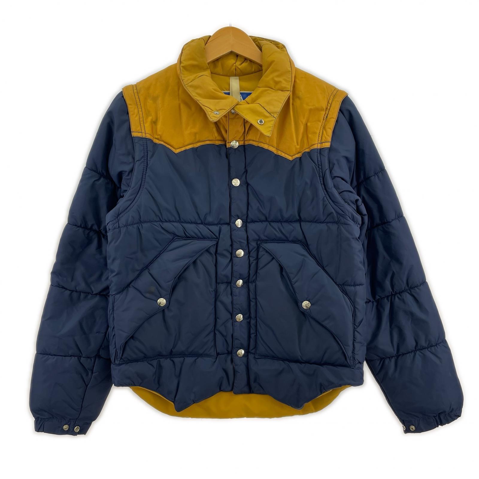 ダウンジャケット powerhorn mountainneering 80s 2wayダウン M M ネイビー