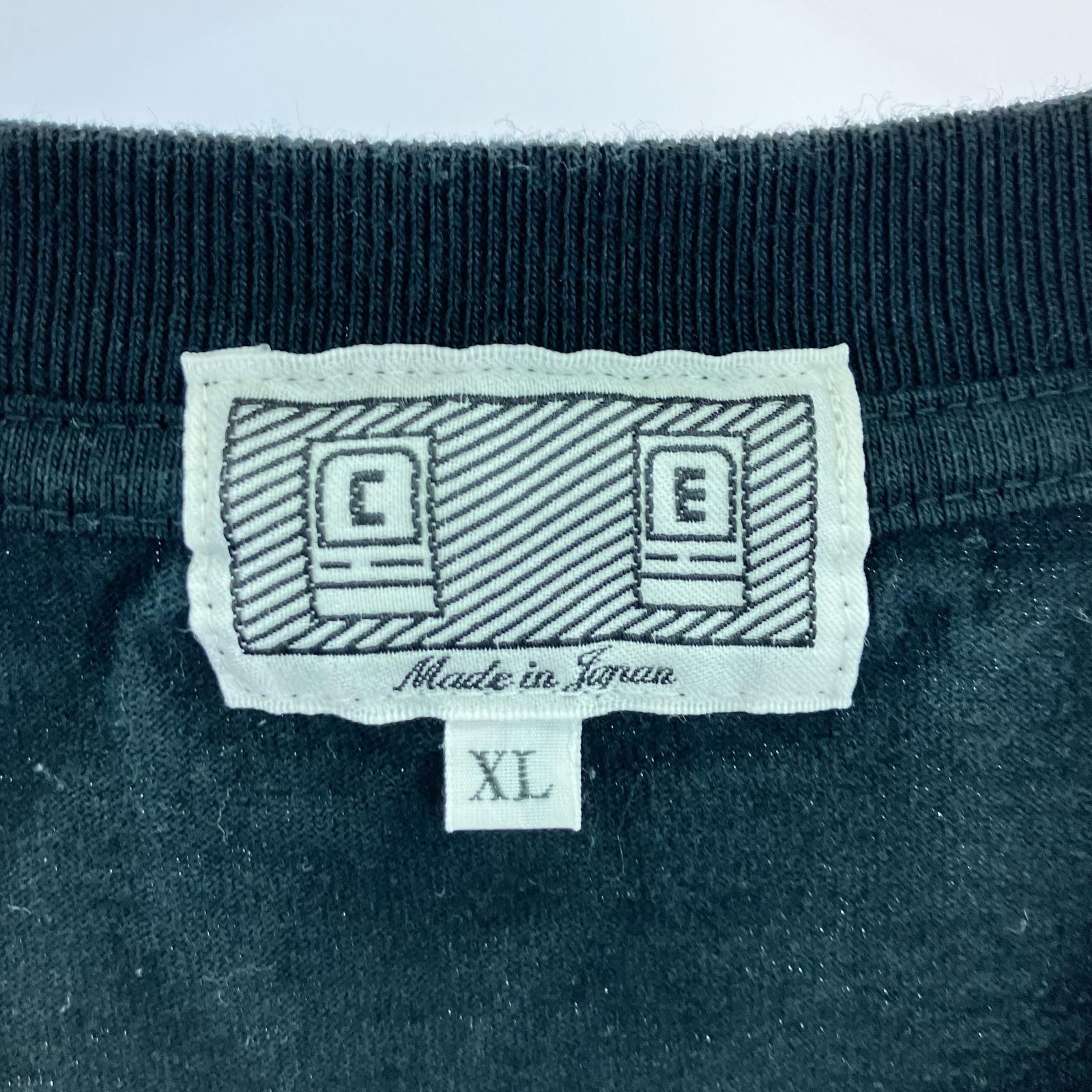 半袖Tシャツ ロゴカットソー 黒 (XL) ブラック