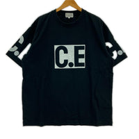 半袖Tシャツ ロゴカットソー 黒 (XL) ブラック