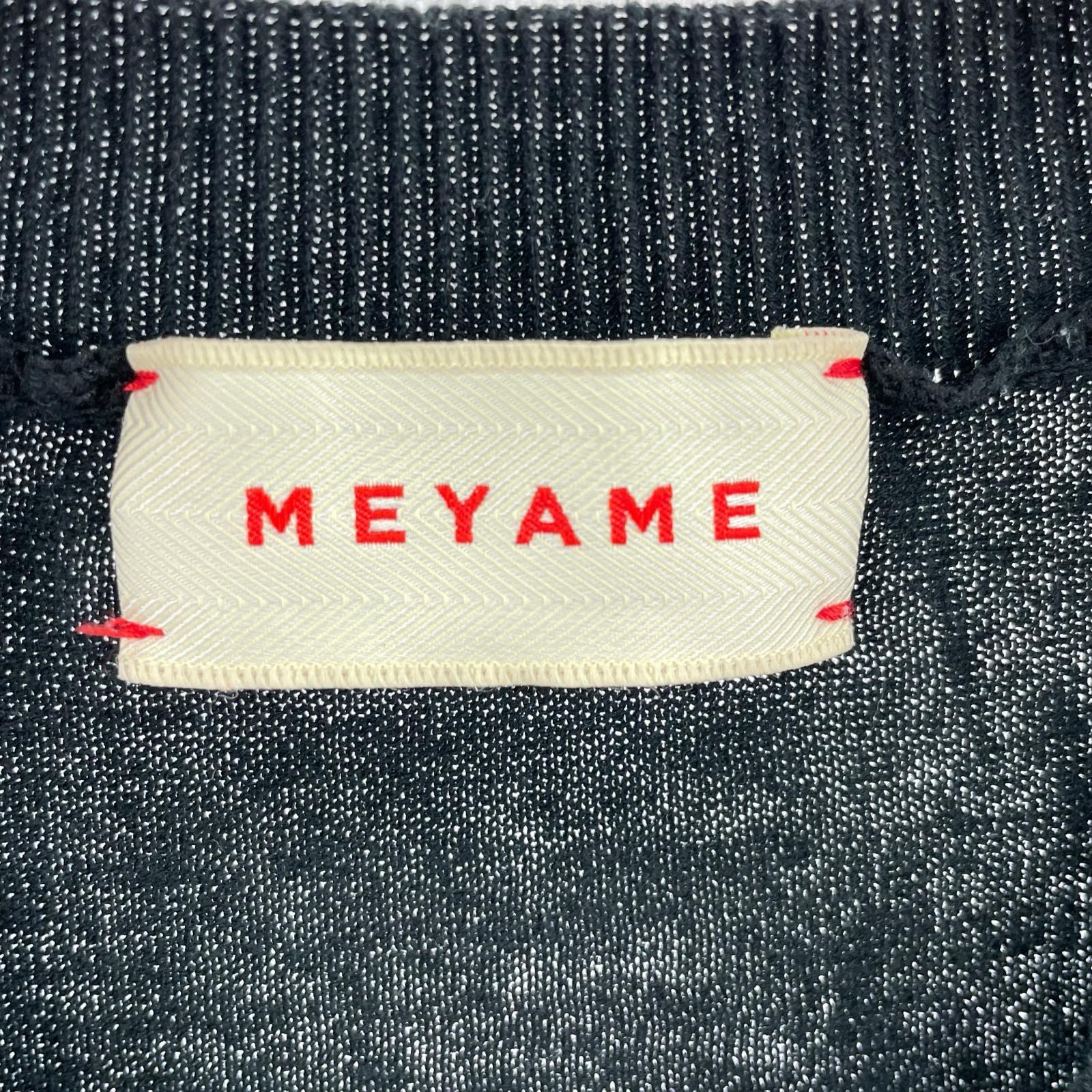 半袖Tシャツ MEYAME コットンニットTee 黒 フリー ブラック