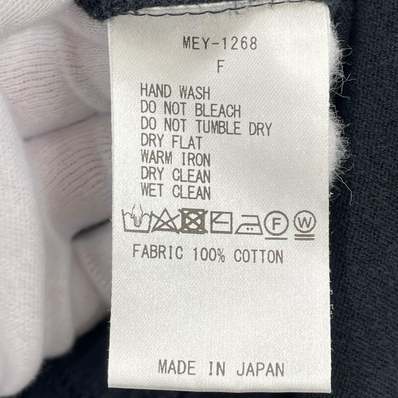 半袖Tシャツ MEYAME コットンニットTee 黒 フリー ブラック
