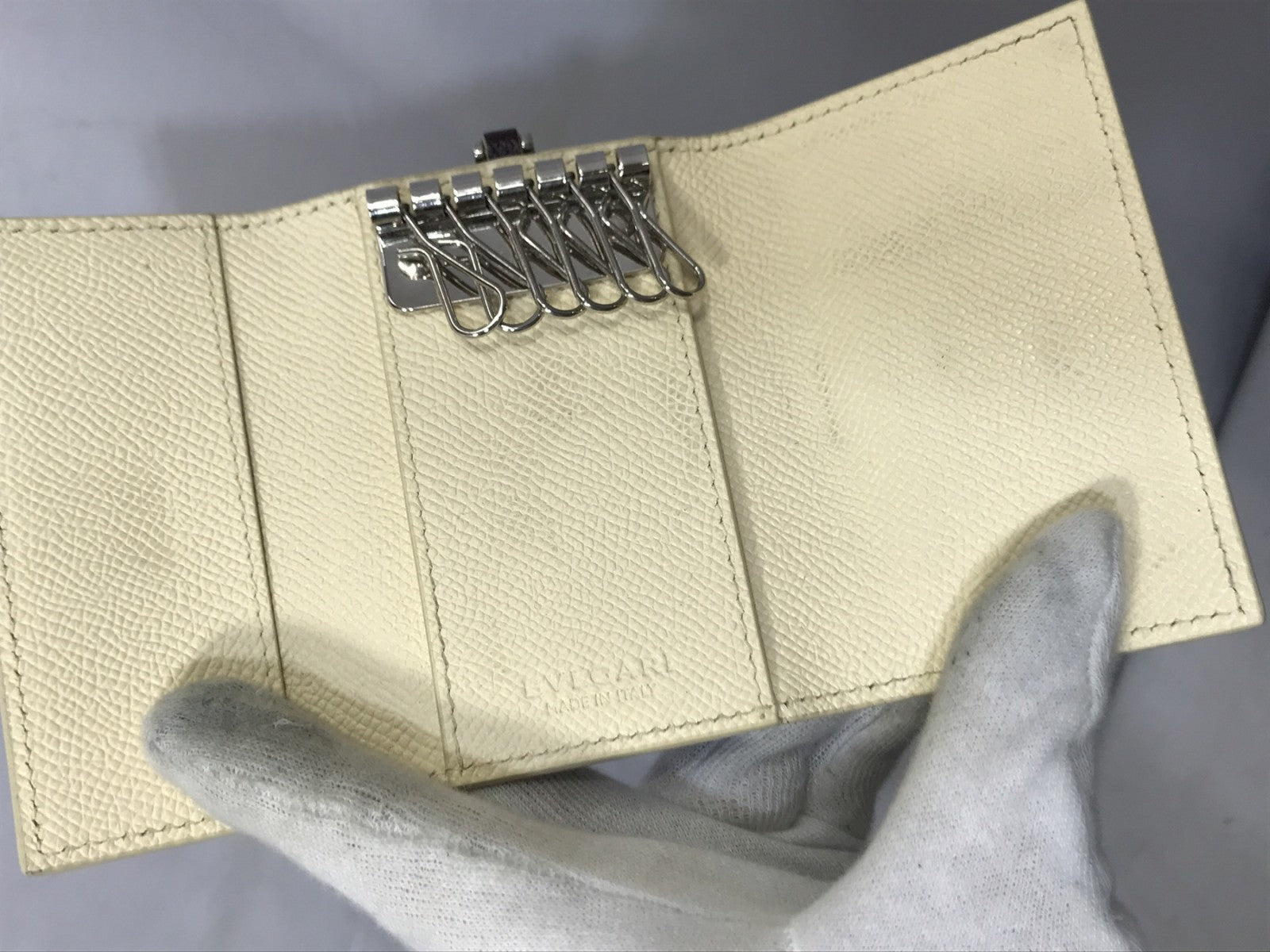 BVLGARI 6連レザーキーケース ブラウン