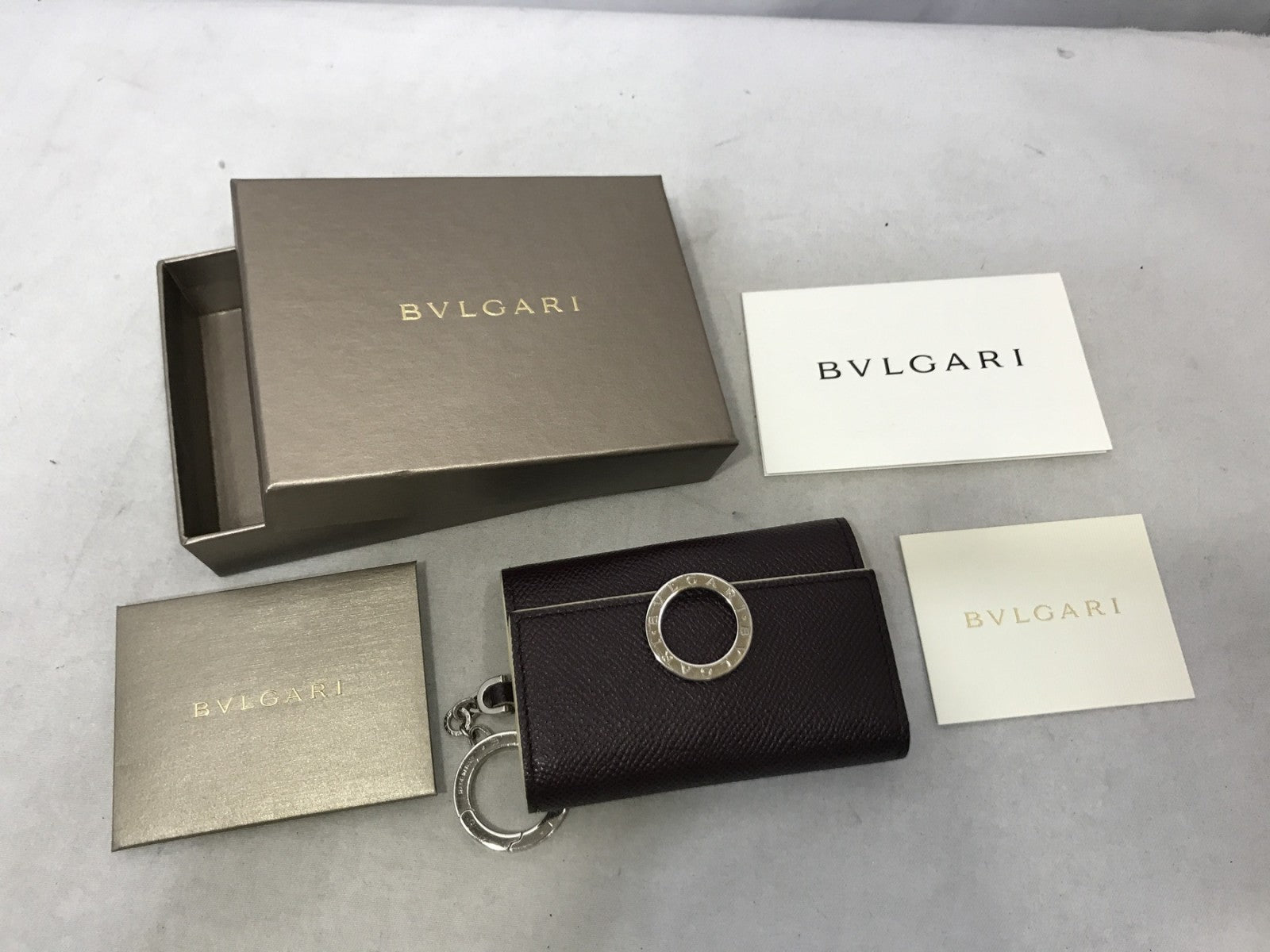 BVLGARI 6連レザーキーケース ブラウン