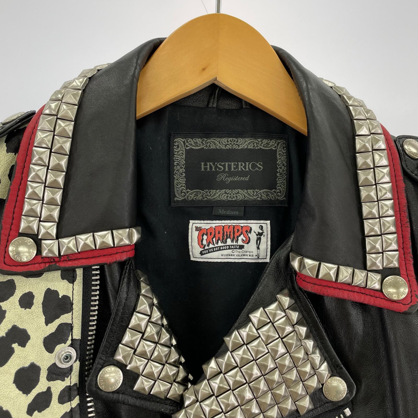 レザージャケット CR/STUDS&PATCH レザージャケット (M) M ブラック