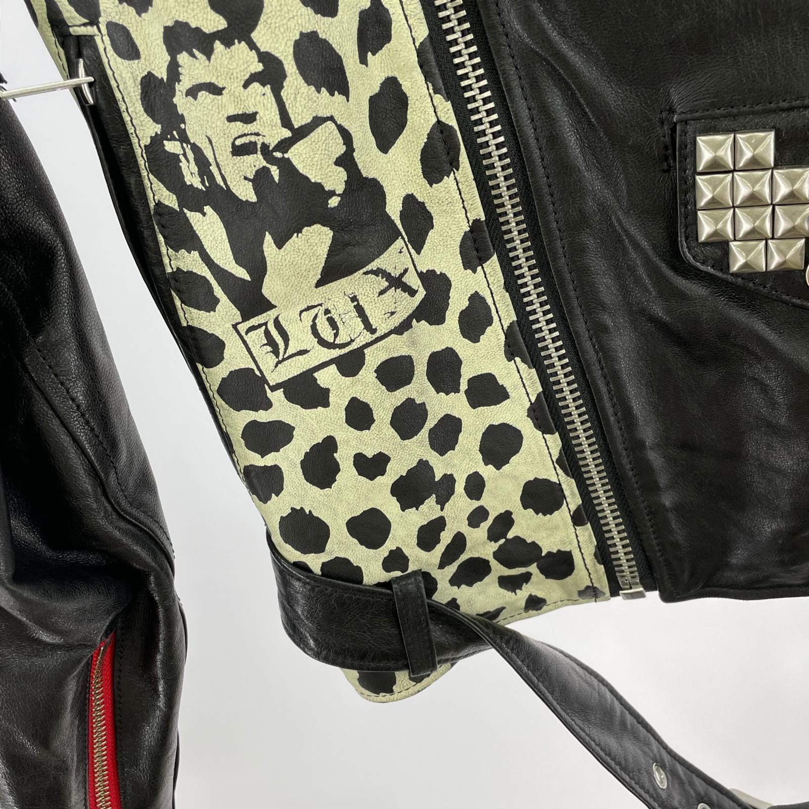 レザージャケット CR/STUDS&PATCH レザージャケット (M) M ブラック