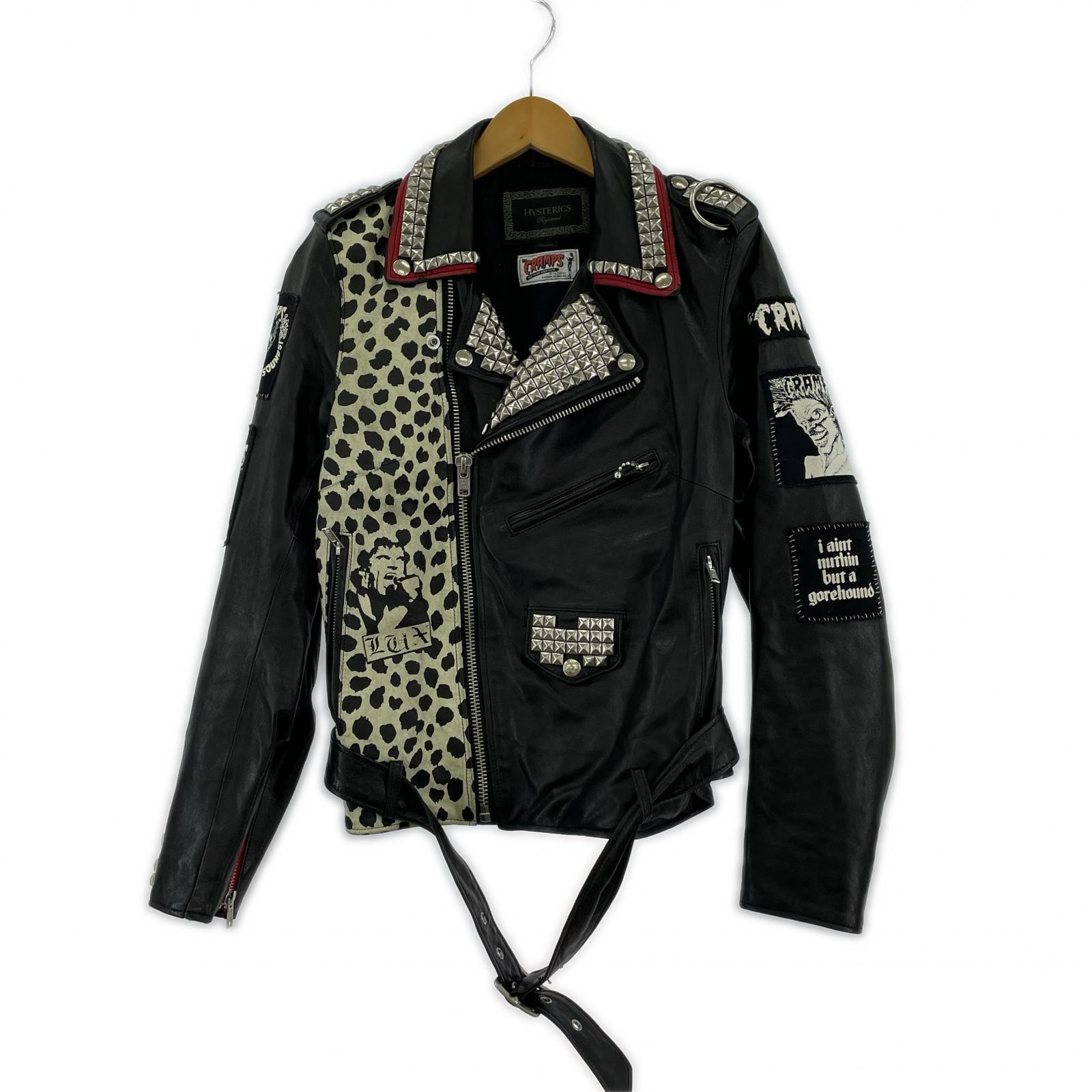 レザージャケット CR/STUDS&PATCH レザージャケット (M) M ブラック