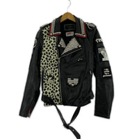 レザージャケット CR/STUDS&PATCH レザージャケット (M) M ブラック