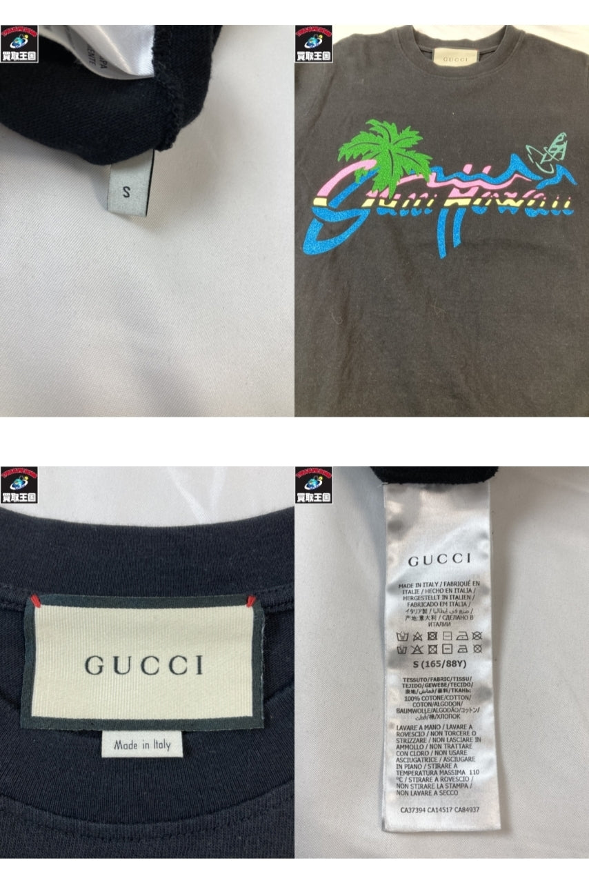 GUCCI Hawaii 半袖Tee/S/黒