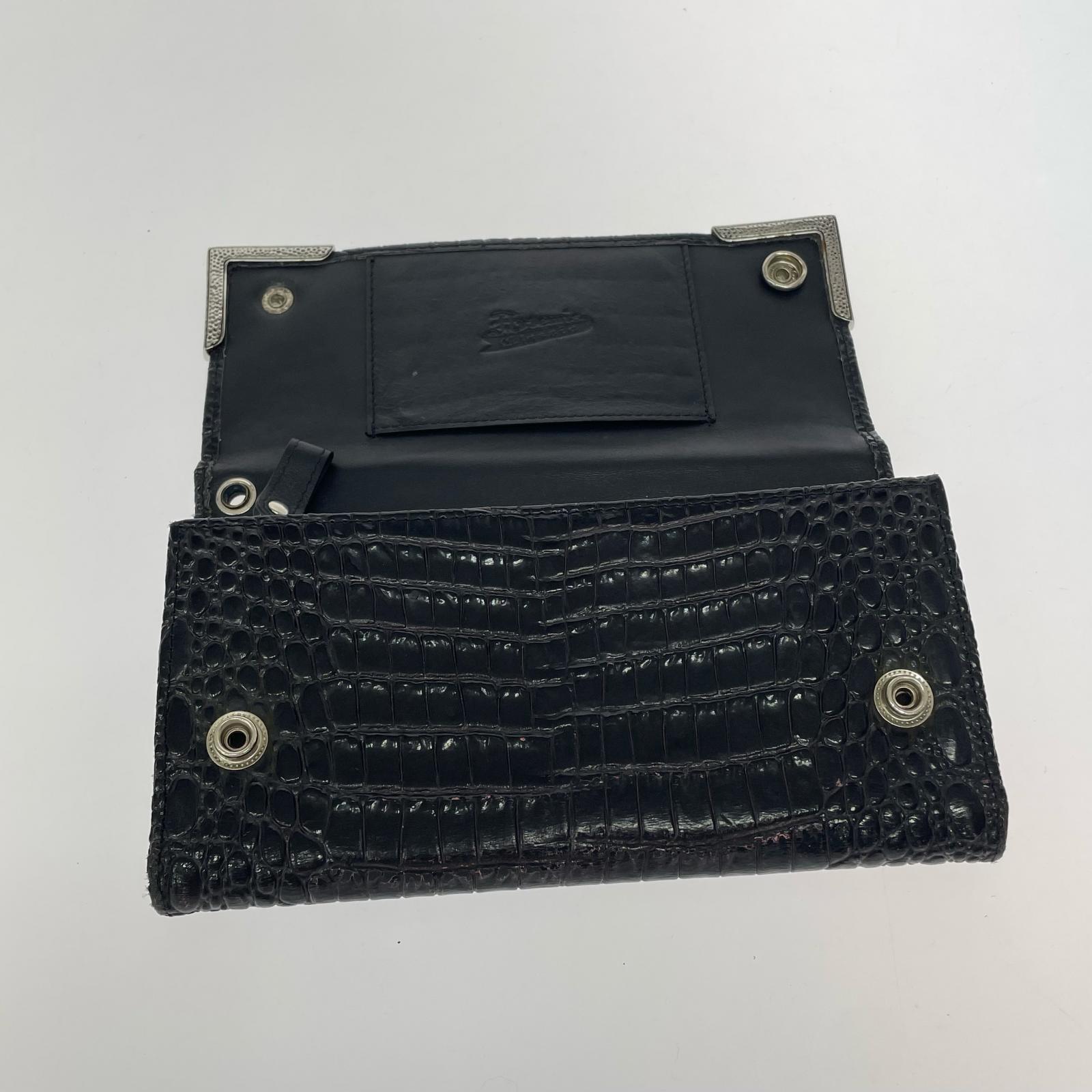 長財布 Artemis Classic クロコ型押し 長財布 ブラック