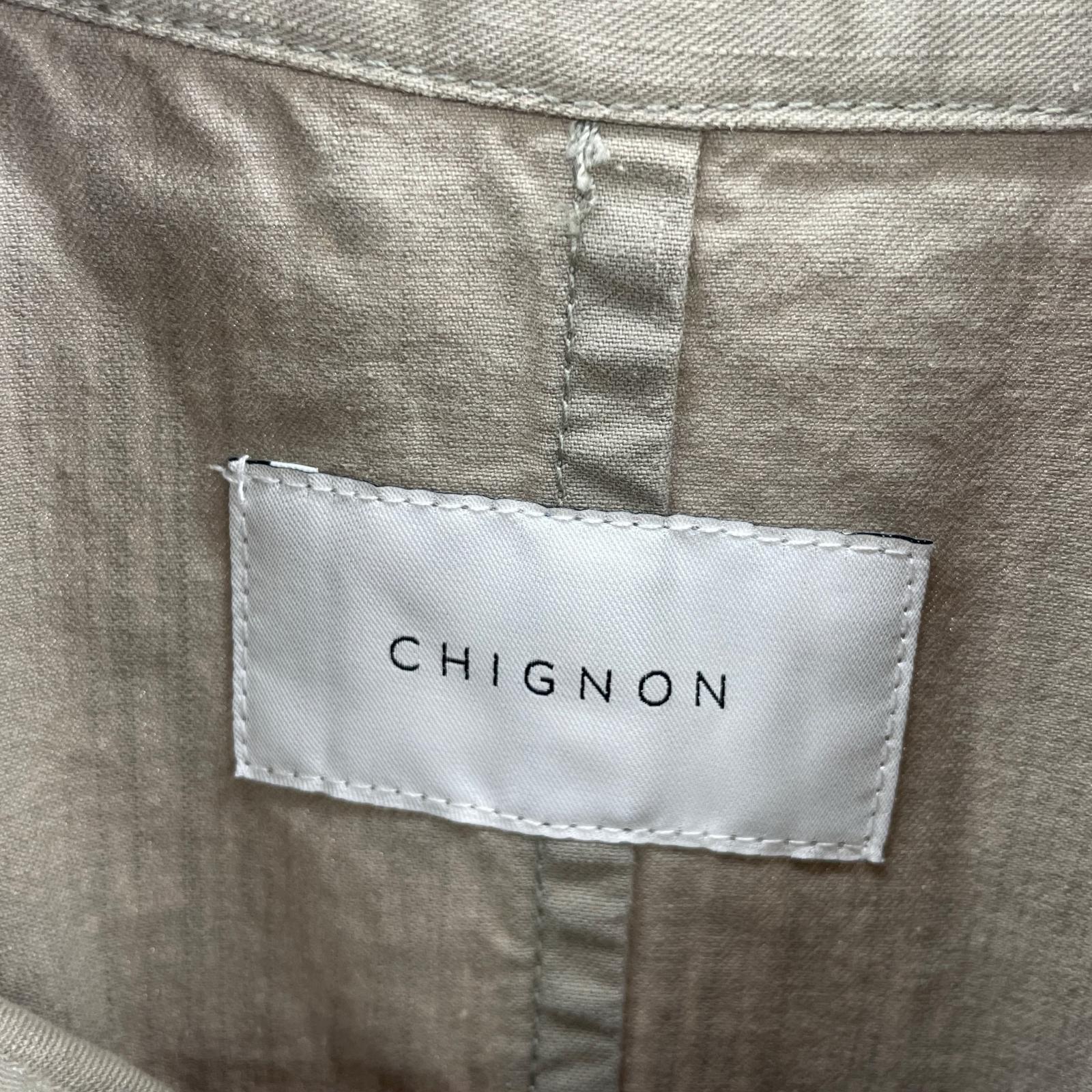 ミリタリージャケット CHIGNON ノーフードモッズコート F ベージュ