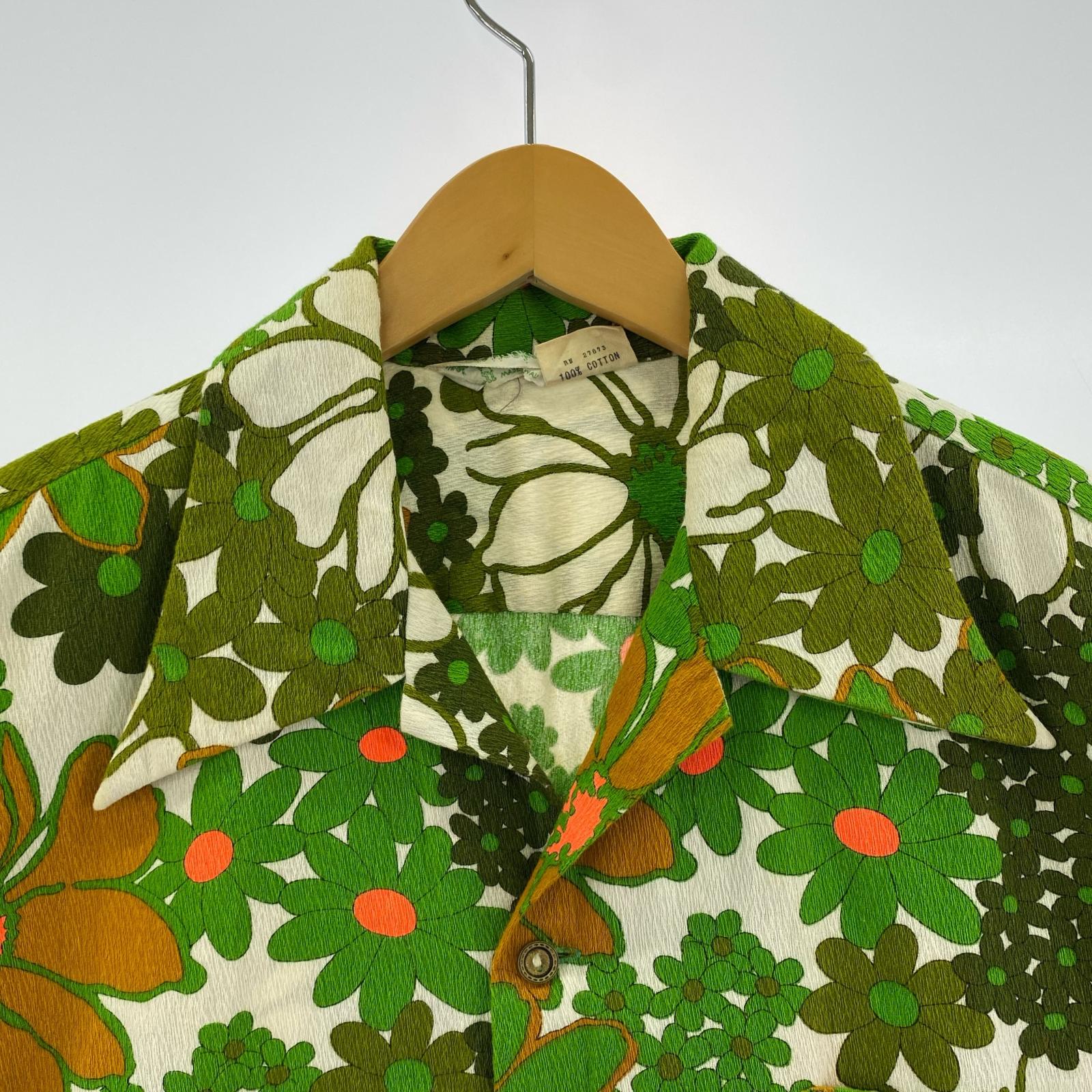 半袖シャツ ~60sHookano Aloha Shirts GRN L L