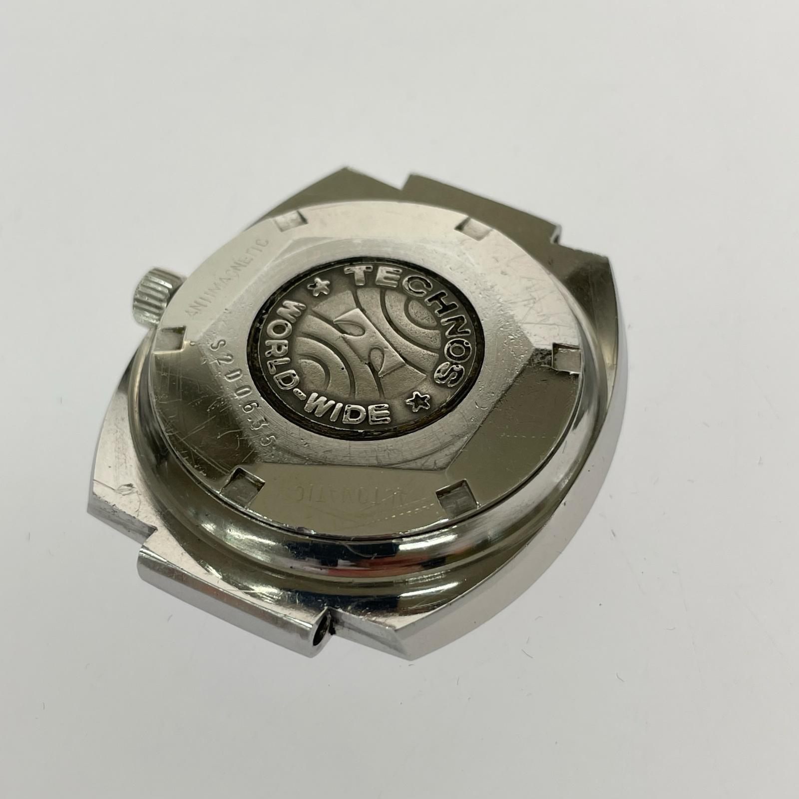 その他アクセサリー TECHNOS Kaiser 自動巻き腕時計 ベルト欠 現状稼働品 シルバー