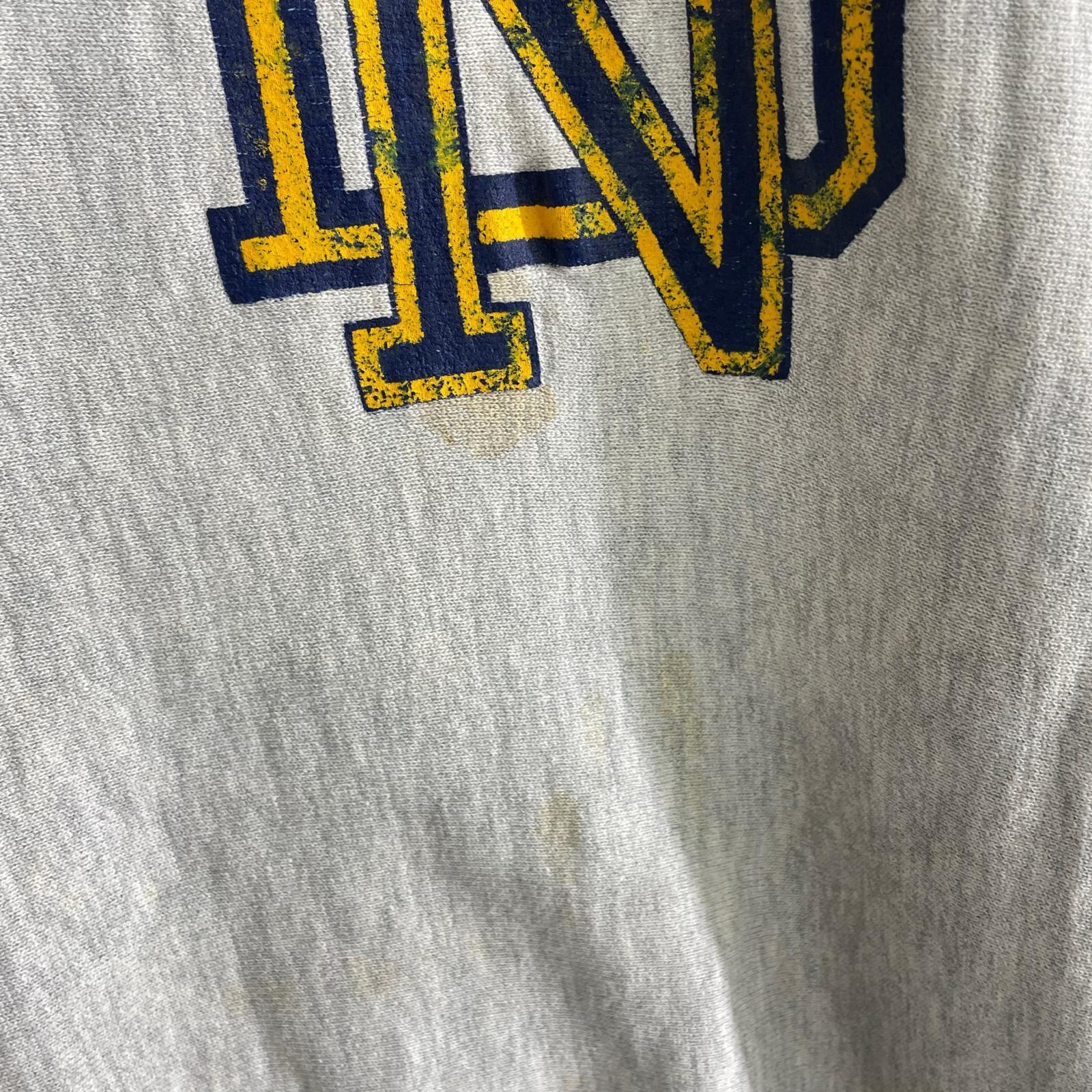 スウェット 80s USA製 NOTRE DAME リバースウィーブ スウェット(XL) グレー