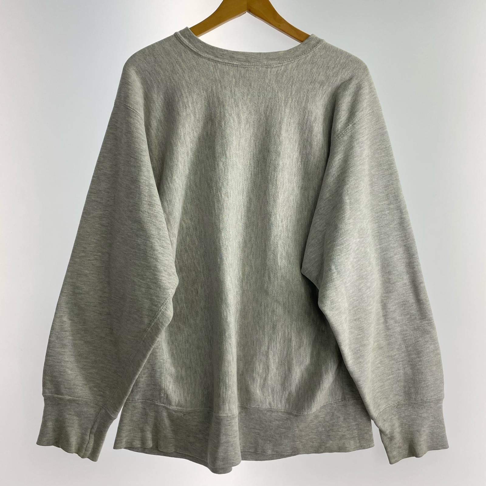 スウェット 80s USA製 NOTRE DAME リバースウィーブ スウェット(XL) グレー