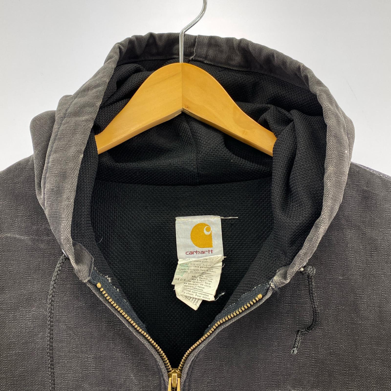 ジャケット Carhartt USA製 企業刺繍 アクティブジャケット 3XL ブラック ブラック