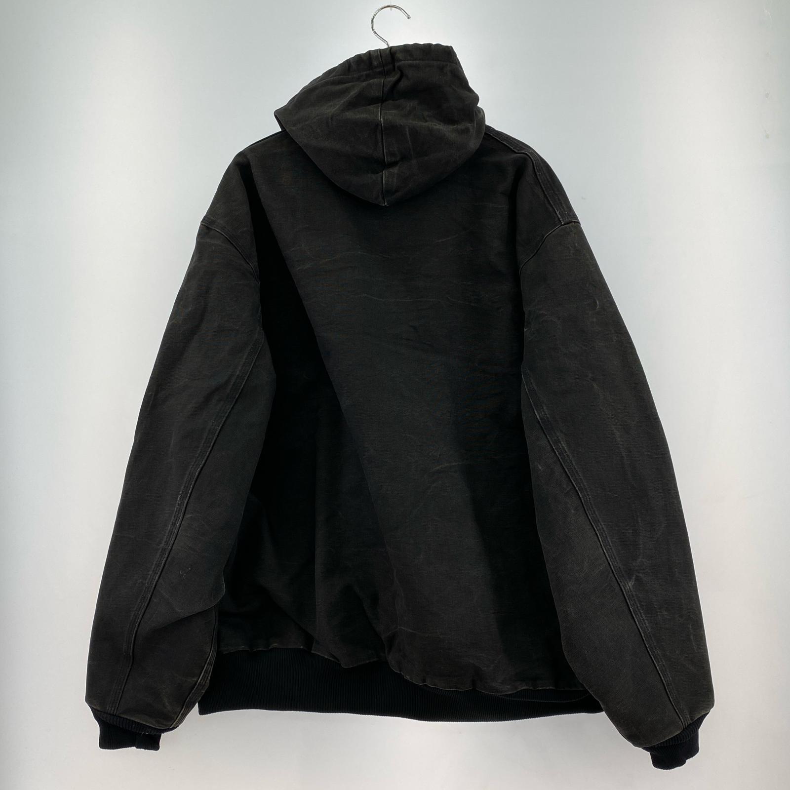 ジャケット Carhartt USA製 企業刺繍 アクティブジャケット 3XL ブラック ブラック