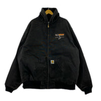 ジャケット Carhartt USA製 企業刺繍 アクティブジャケット 3XL ブラック ブラック