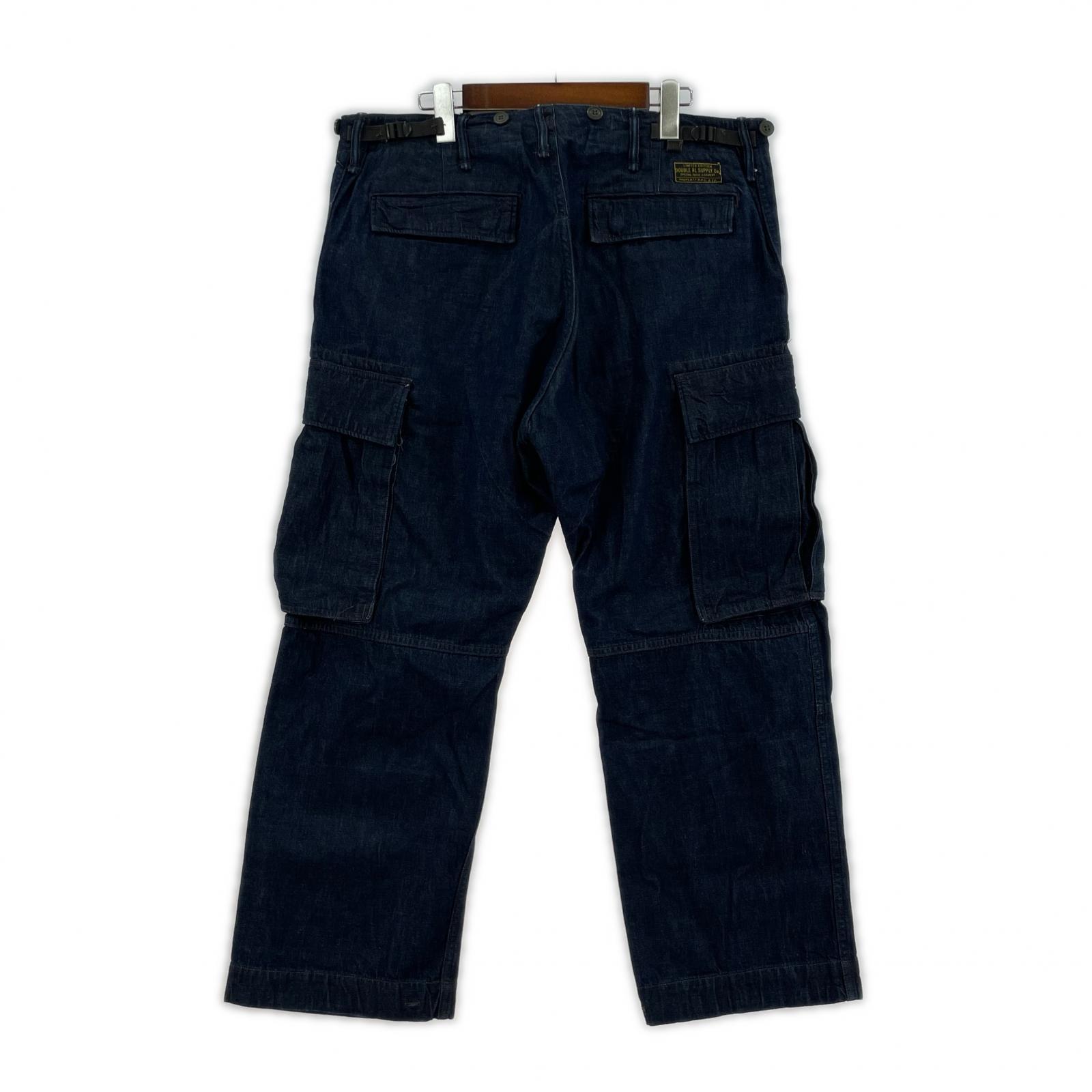 デニムパンツ ×beams plus 別注 カーゴパンツ (W34) ネイビー