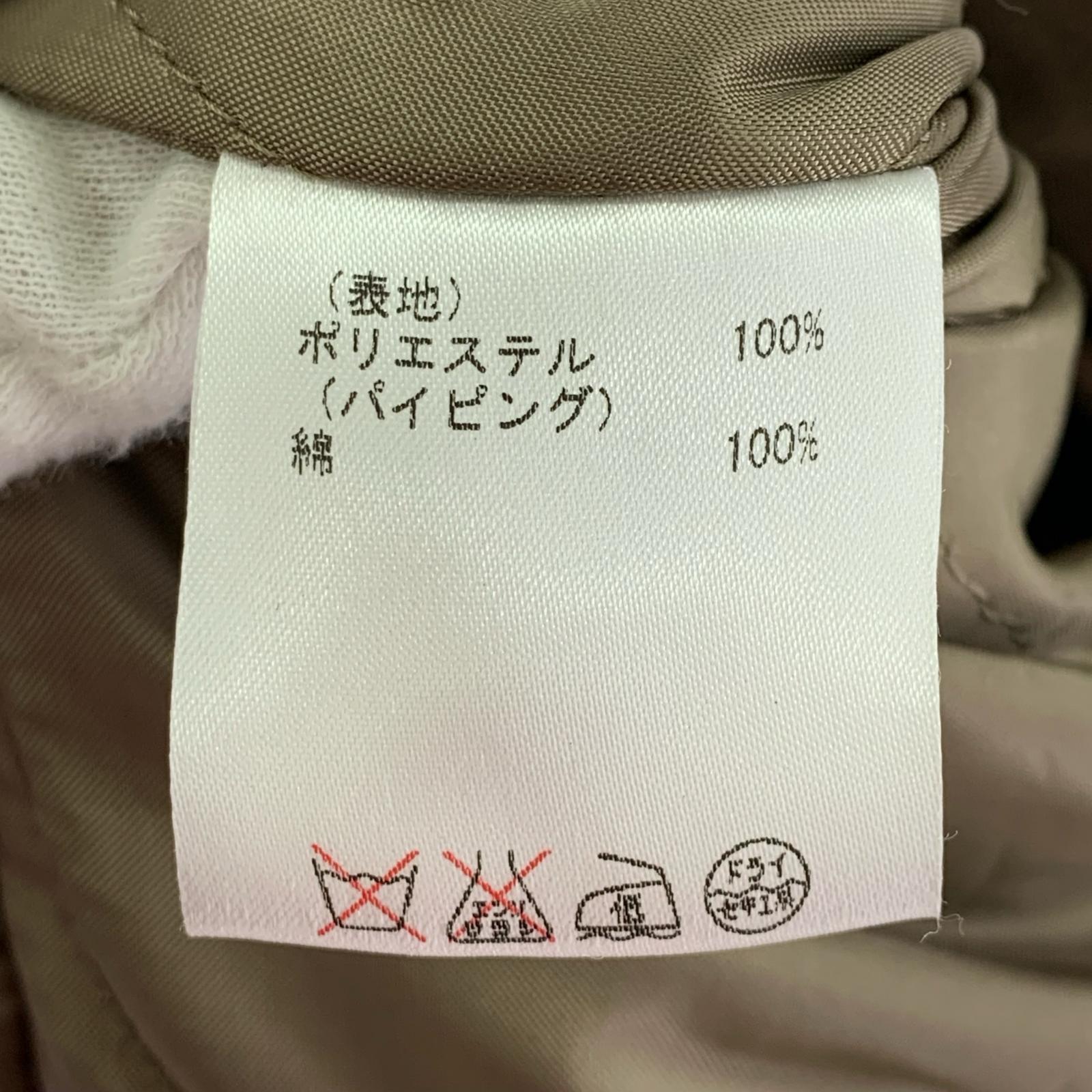 ミリタリージャケット 袖レザーモッズコート ブラウン