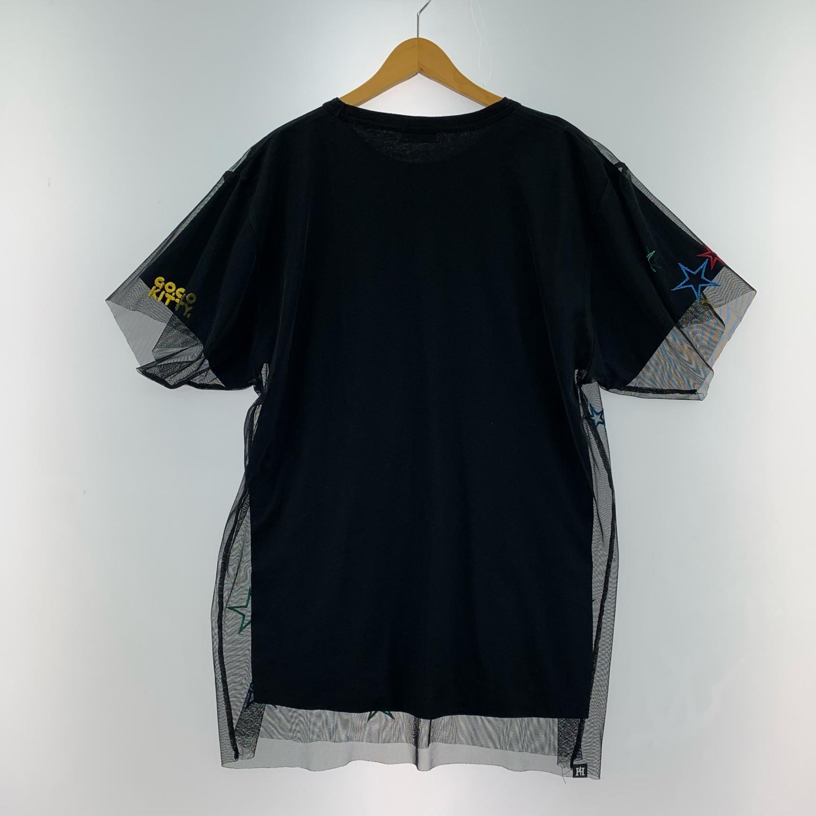 半袖Tシャツ GIRLS JUMP THE MIDNIGHT ビッグTシャツ 黒 (F) フリー ブラック