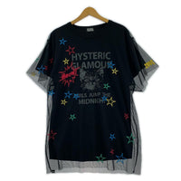 半袖Tシャツ GIRLS JUMP THE MIDNIGHT ビッグTシャツ 黒 (F) フリー ブラック