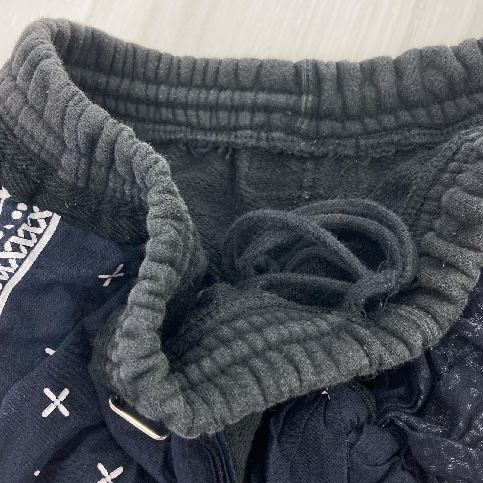 ショートパンツ Elephant Tribal Fabrics ドッキングハーフパンツ ブラック