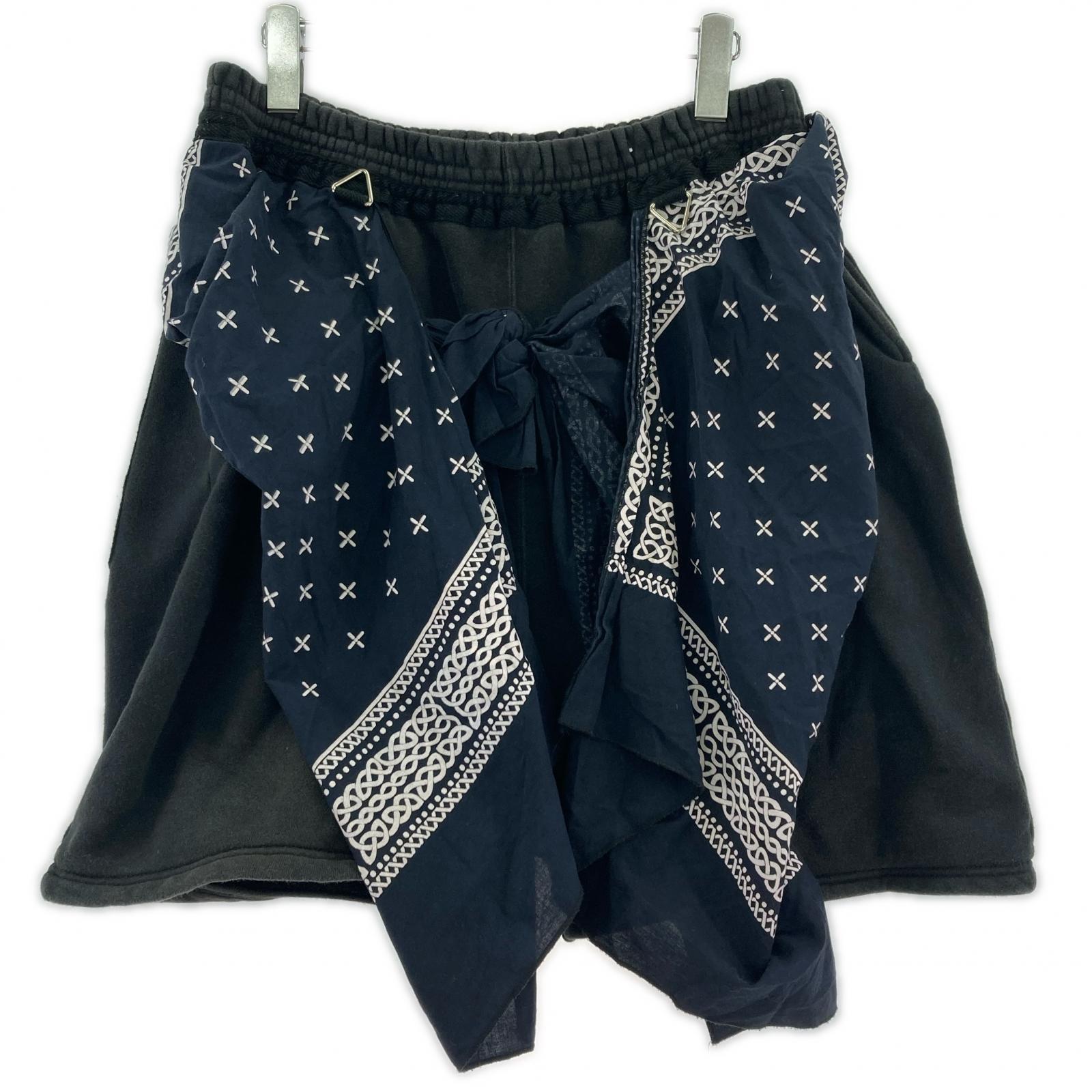 ショートパンツ Elephant Tribal Fabrics ドッキングハーフパンツ ブラック