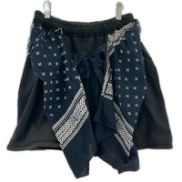 ショートパンツ Elephant Tribal Fabrics ドッキングハーフパンツ ブラック