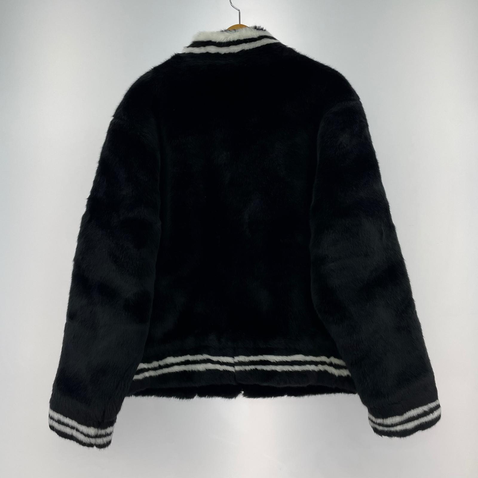 ジャケット 20SS Faux Fur Varsity Jacket BLK L L ブラック