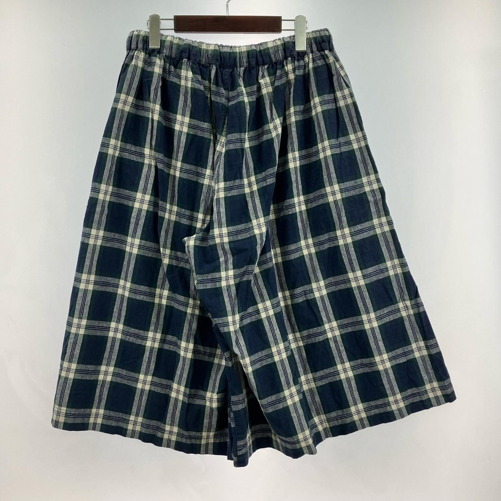 パンツ ichi チェック ワイドパンツ