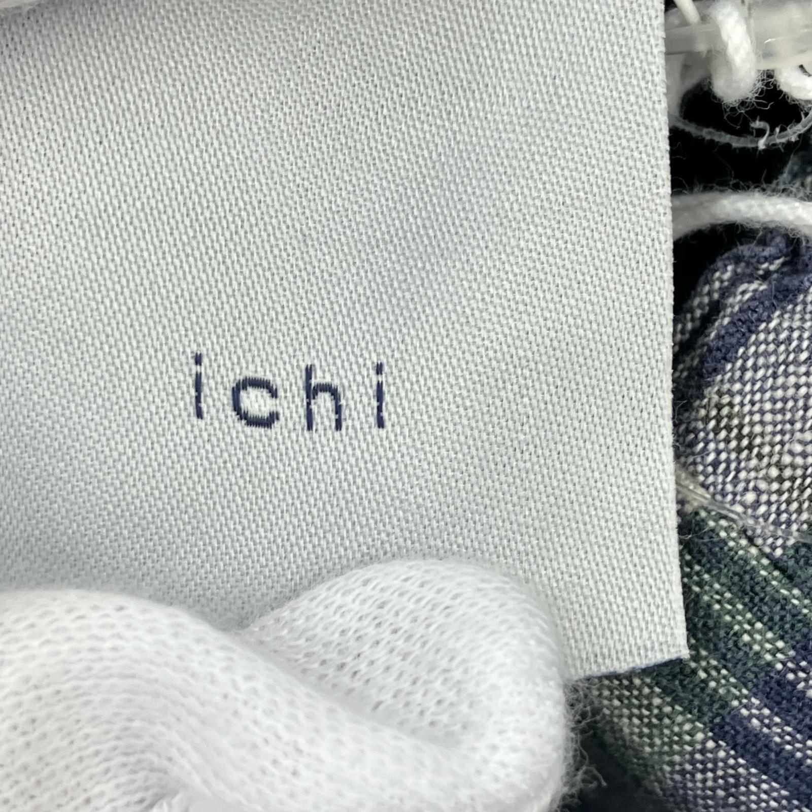 パンツ ichi チェック ワイドパンツ
