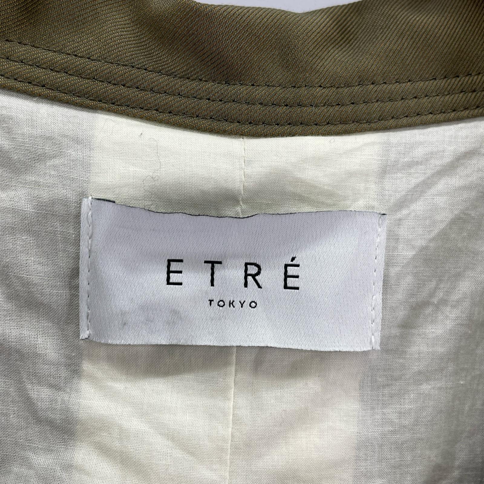 ジャケット ETRE TOKYO スタンドカラーシャツ BWN M カーキ