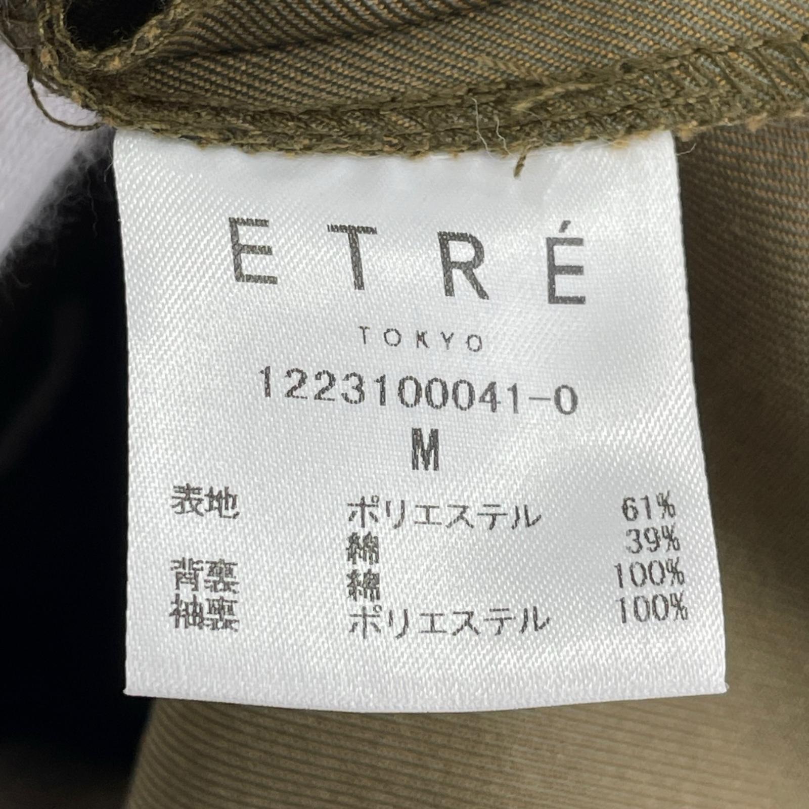 ジャケット ETRE TOKYO スタンドカラーシャツ BWN M カーキ