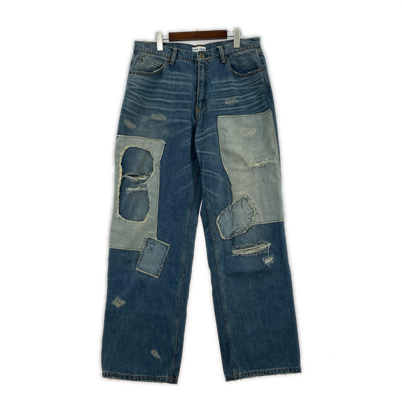 デニムパンツ Patchwork Denim ブルー