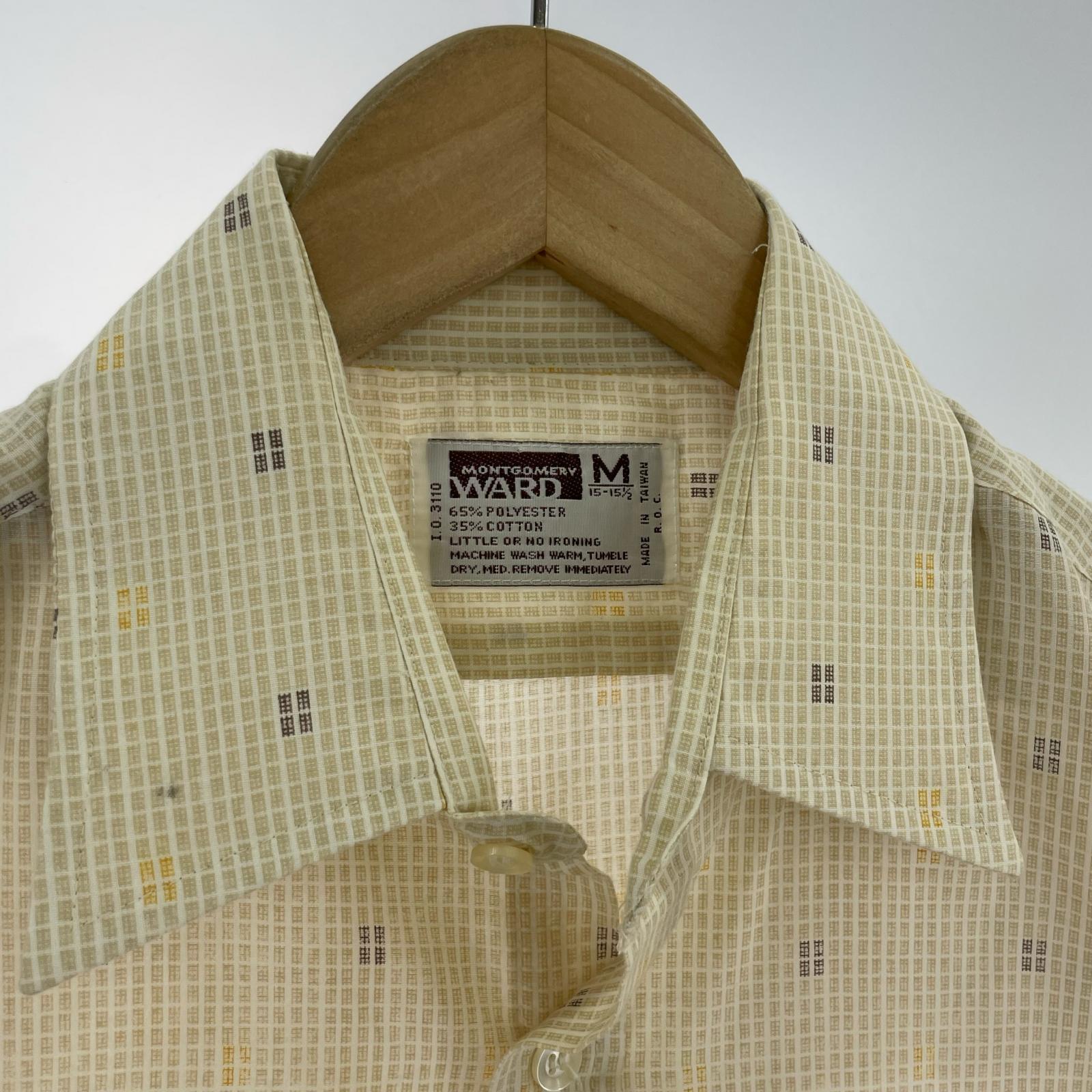 半袖シャツ MONTGOMERY WARD 70s (M) M ベージュ