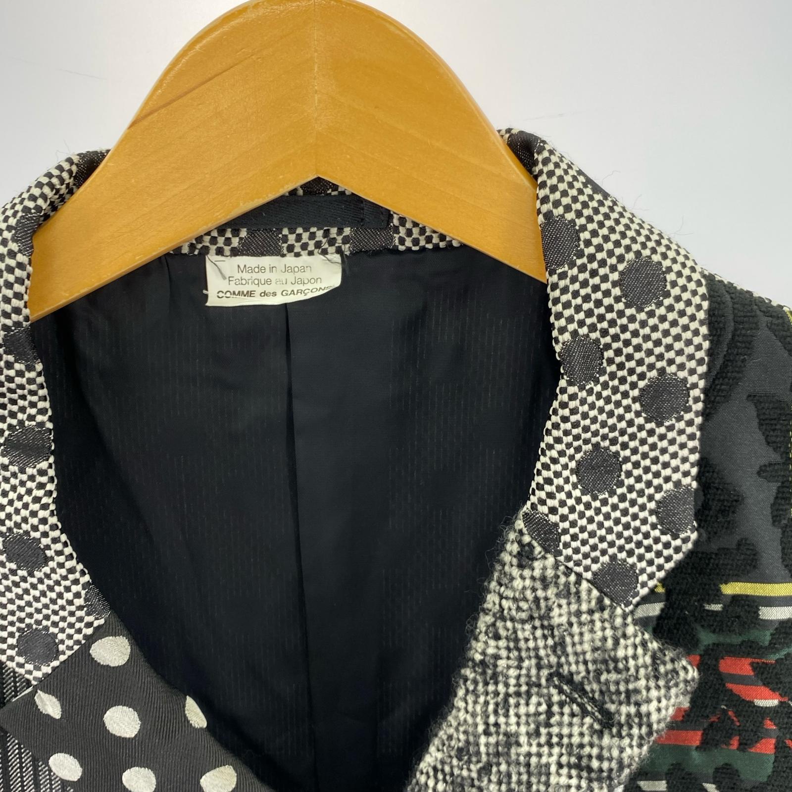 テーラードジャケット HOMME PLUS 12AW 異素材切替 テーラードジャケット グレー XS グレー