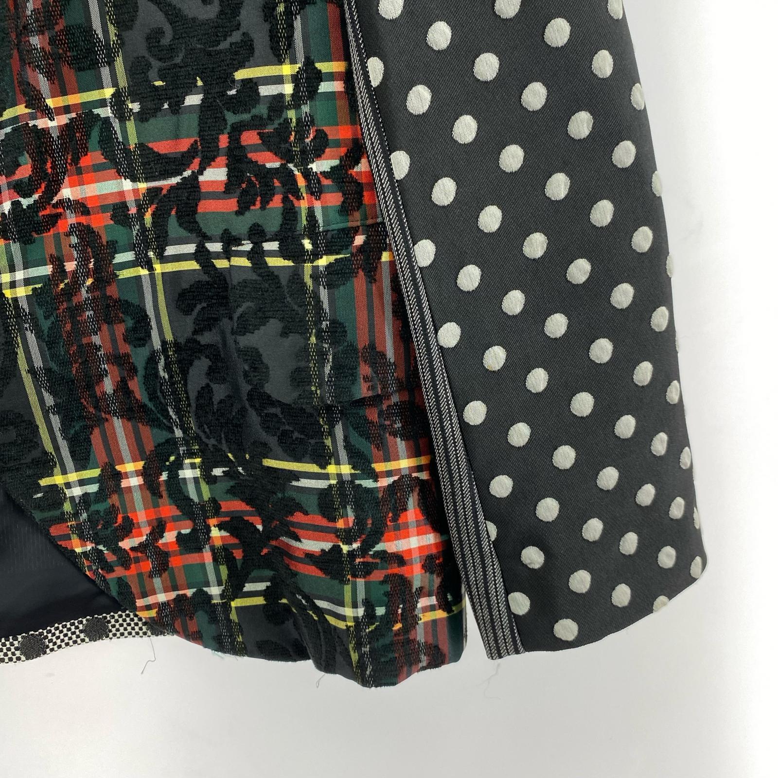 テーラードジャケット HOMME PLUS 12AW 異素材切替 テーラードジャケット グレー XS グレー