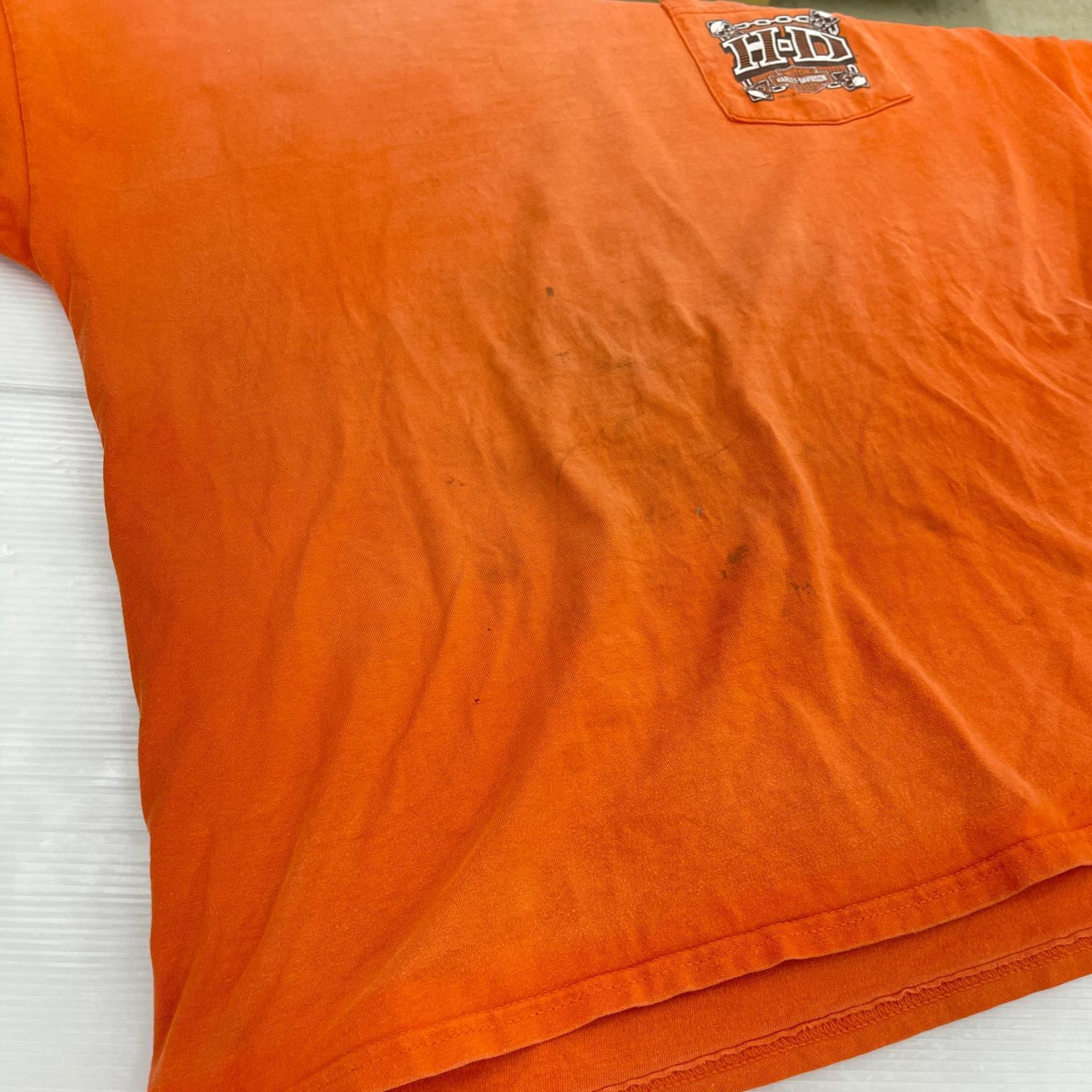 半袖Tシャツ バックプリント L オレンジ