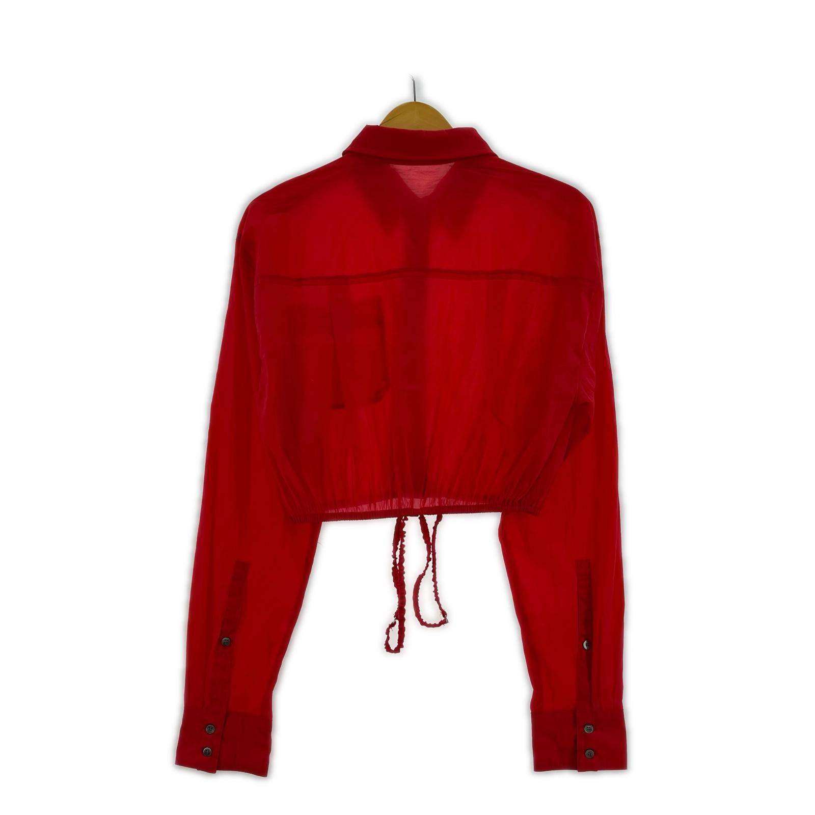長袖シャツ Sheer Short Length Shirt フリー レッド