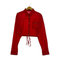 長袖シャツ Sheer Short Length Shirt フリー レッド