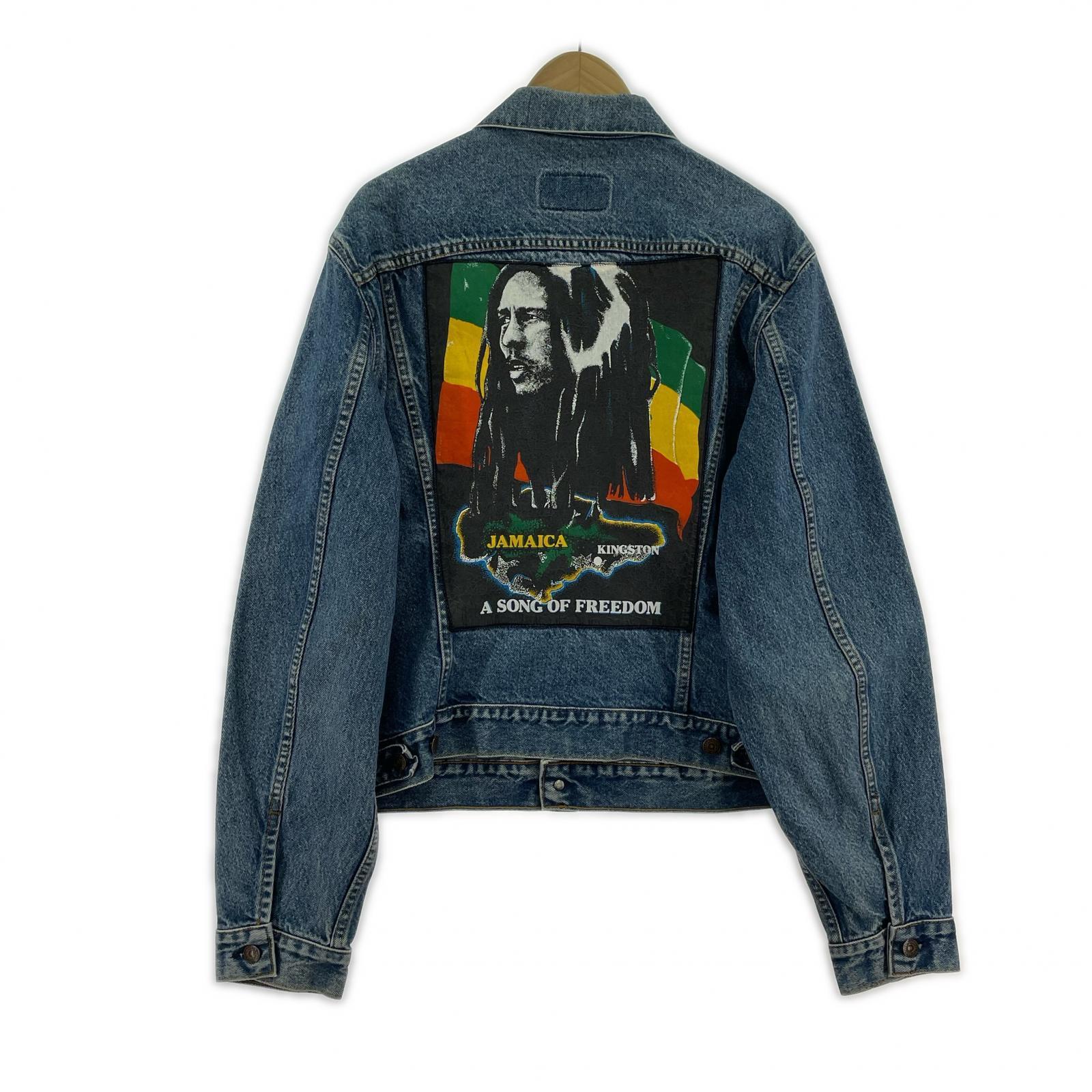 デニムジャケット ×ボブマーリー 80s リメイクデニムジャケット (2XL) ブルー