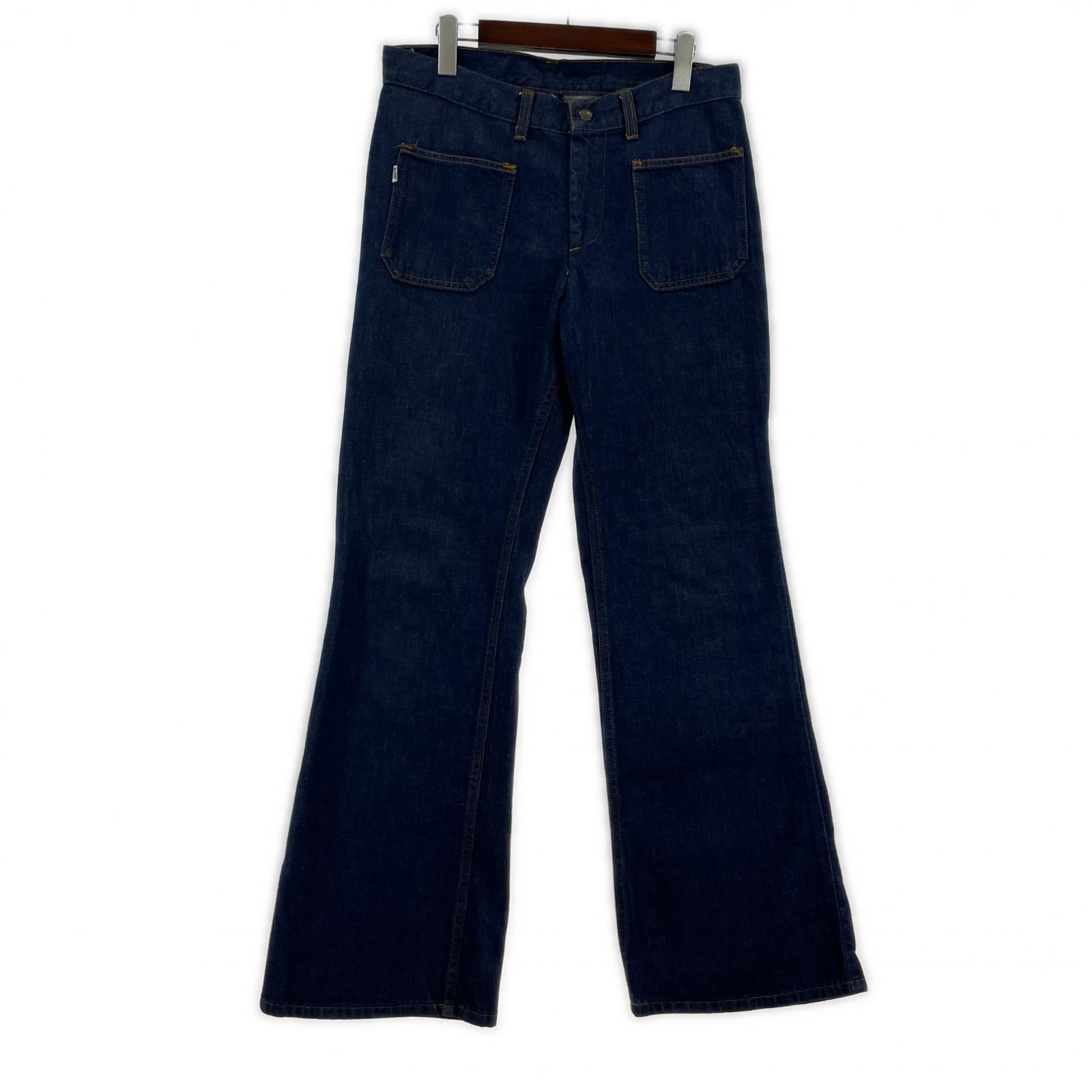 デニムパンツ 70s Levi's for Gals BIG E ベルボトム ブルー
