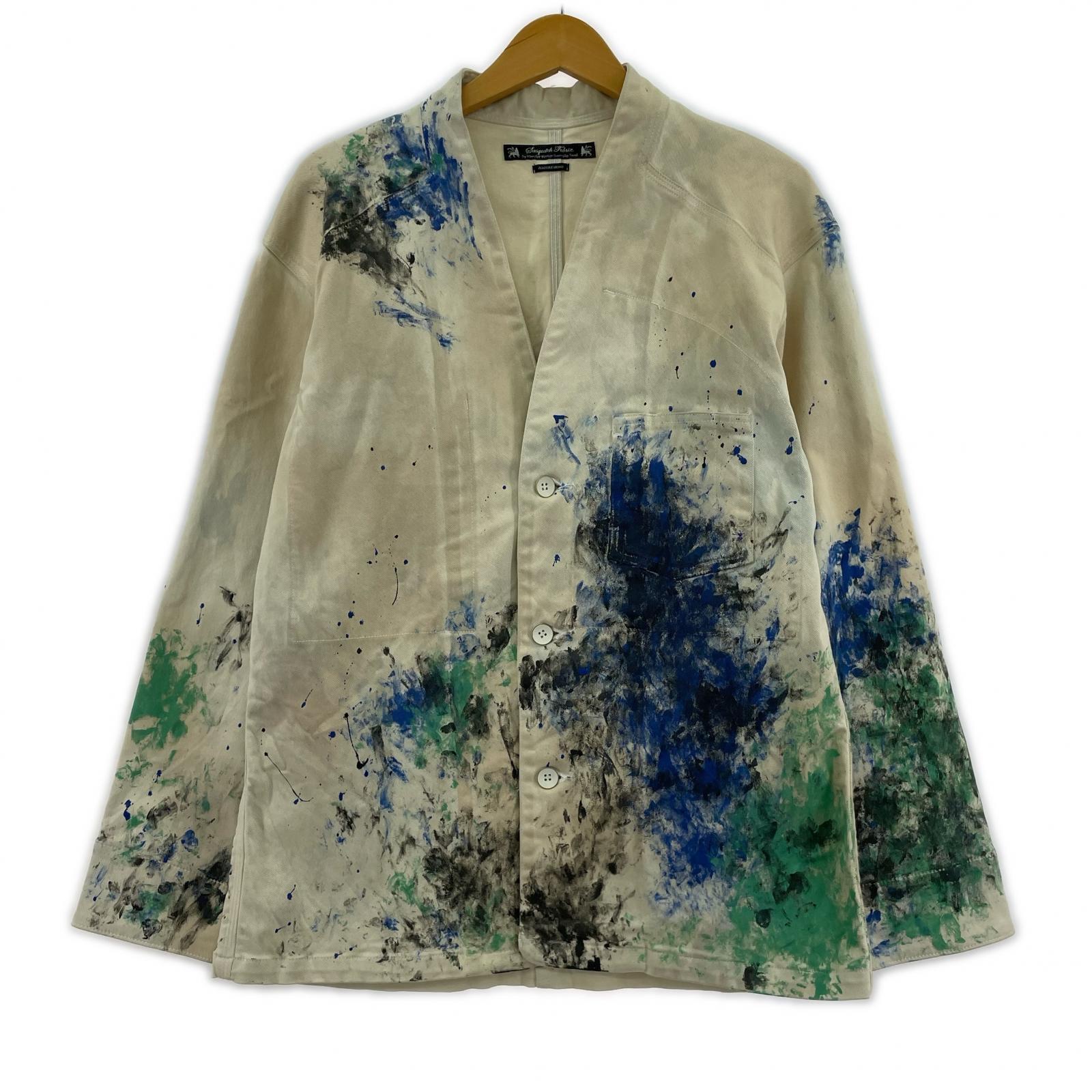 ジャケット 19AW PAINT WA-NECK COVERALL M M ホワイト