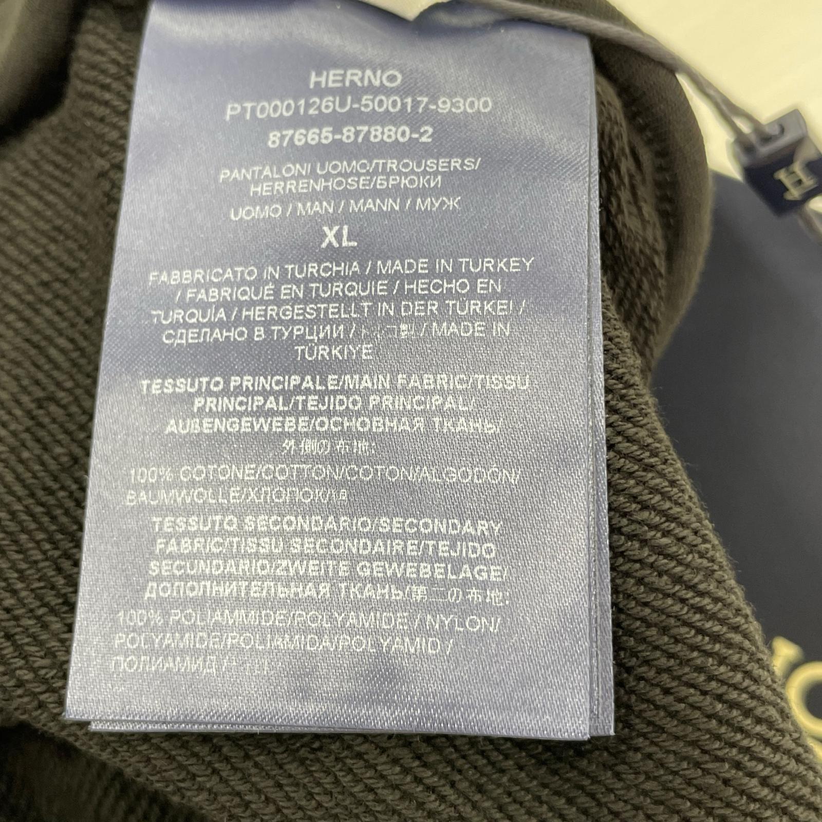 パンツ HERNO スウェット×ナイロン スウェットパンツ XL ブラック ブラック