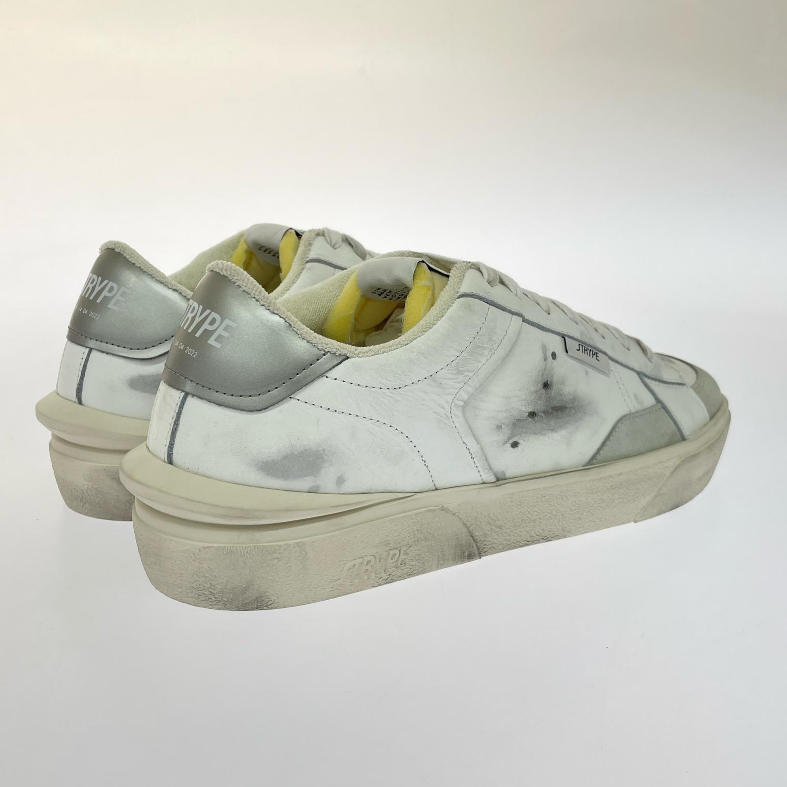 スニーカー STRYPE WHITE DESTROYED 加工ローカットスニーカー 43 ホワイト